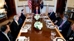 El presidente de EE.UU., Donald Trump, durante la reunión con gobernadores republicanos en la Casa Blanca el lunes 21 de mayo de 2018.