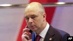 FILE - Russian Finance Minister Anton Siluanov.
