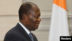Le président Alassane Ouattara, 11 juin 2017.