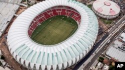 Pemandangan stadion Beira Rio di Porto Alegre, Brazil, tempat berlangsungnya turnamen Piala Dunia 2014 (AP Photo/Gabriel Heusi, Portal).