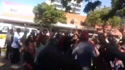 Happy People ... Jubilant Supporters of Thokozani Khupe Dancing Outside High Court