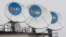 Satellite dishes sit on top of the headquarters of the private TVN broadcaster in Warsaw, Poland, is owned by the U.S. Scripps Networks Interactive, Sept. 12, 2017. 