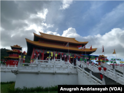 Vihara Thai Pak Kung yang merupakan vihara terbesar di Kota Singkawang, Provinsi Kalimantan Barat. (Anugrah Andriansyah/VOA)