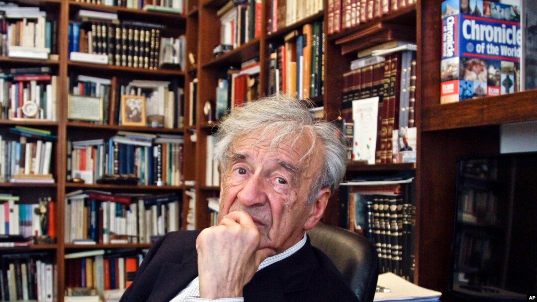 FILE - In this Sept. 12, 2012, photo Elie Wiesel is photographed in his office in New York. Wiesel, the Nobel laureate and Holocaust survivor has died. His death was announced Saturday, July 2, 2016 by Israel's Yad Vashem Holocaust Memorial.