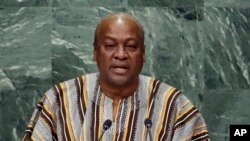 Le président sortnat du Ghana John Dramani Mahama, candidat à sa propre succession, 11 septembre 2016. 