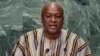 FILE - Ghana's President John Dramani Mahama, shown addressing the United Nations General Assembly in September, is seeking a second term in elections Dec. 7. 