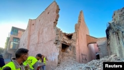 Damage in the historic city of Marrakech, following a powerful earthquake