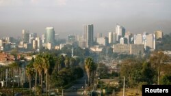 FILE - A general view shows the cityscape of Ethiopia's capital Addis Ababa, Jan. 29, 2017.