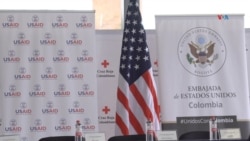 Trabajadores de la Agencia de EEUU para el Desarrollo Internacional USAID, protestan contra la decisión del Gobierno de EEUU de suspenderlos