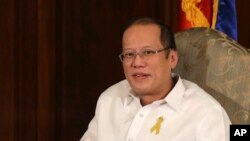 Presiden Filipina Benigno S. Aquino III di Istana Malacanang, Manila (24/1).