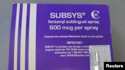 FILE - A box of the fentanyl-based drug Subsys, made by Insys Therapeutics Inc., is seen in an undated photograph provided by the U.S. attorney's office for the Southern District of Alabama. 