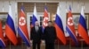 俄罗斯总统普京与朝鲜领导人金正恩在平壤会晤。（2024年6月19日）