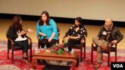 Panel discussion during Lahore Literary Festival in New York. (Photo: Aunshuman Apte / VOA ) 