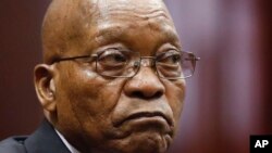 Former South African President Jacob Zuma in the dock at the High Court in Durban, South Africa, April 6, 2018.