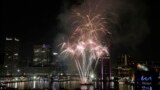 (FILE) Fireworks explode over Baltimore's Inner Harbor during the Ports America Chesapeake 4th of July Celebration, Thursday, July 4, 2019, in Baltimore.