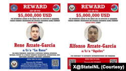 미국 국무부 국제 마약법집행국(INL), 시날로아 카르텔 형제 체포에 1,000만 달러 현상금 발표
