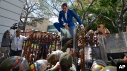 Prezidan Asanble Jeneral ak lidè opozisyon Venezuela a Juan Guaido. Foto: 5 janvye 2020. 