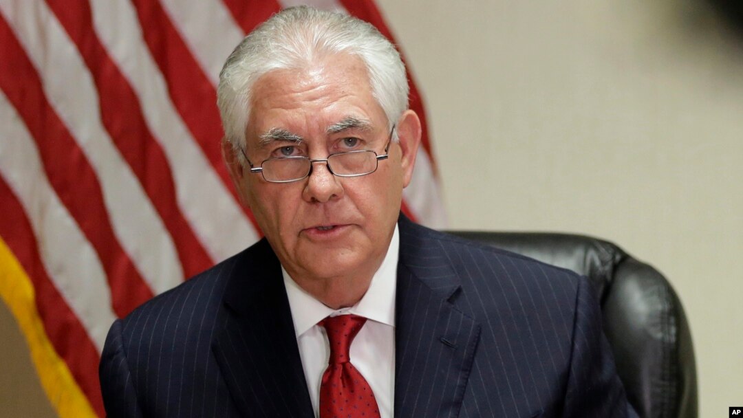 Rex Tillerson, Sakataren Harkokin Wajen Amurka