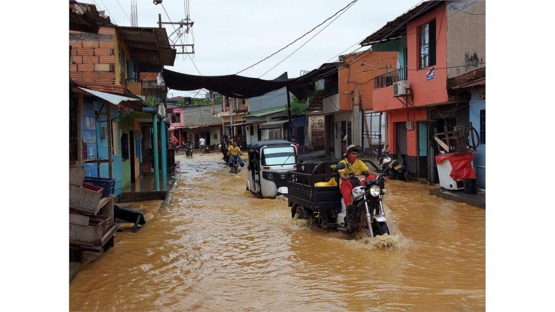 Fuertes lluvias han azotado la región Andina de Colombia dejando cientos de familias damnificadas. Foto Cortesía Informativo El Heraldo del Norte de Antioquia.