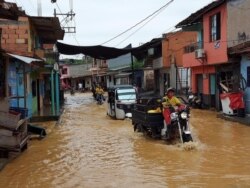 Fuertes lluvias han azotado la región Andina de Colombia dejando cientos de familias damnificadas. Foto Cortesía Informativo El Heraldo del Norte de Antioquia.