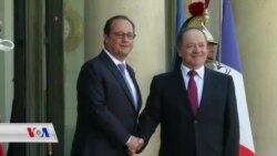 سەرۆکی فەڕەنسا پـێشوازی لە سەرۆکی هەرێمی کوردستانی عێراق دەکات