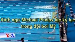 Kình ngư Michael Phelps lập kỷ lục trong đội bơi Mỹ