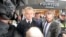 Geert Wilders is seen during a rare public appearance in Breda, Netherlands, March 2017. (M. van der Wolf/VOA)