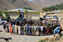 Militiamen loyal to Ahmad Massoud, son of the late Ahmad Shah Massoud, take part in a training exercise, in Panjshir province, northeastern Afghanistan, Aug. 30, 2021.