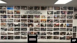 FILE - Dozens of photographs made by South Carolina civil rights photographer Cecil Williams are displayed at his museum, the only civil rights museum in the state, on December 12, 2023, in Orangeburg, South Carolina.