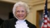 FILE - U.S. Supreme Court Justice Sandra Day O'Connor is shown before administering the oath of office to members of the Texas Supreme Court, Jan. 6, 2003, in Austin, Texas. 