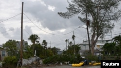 Florida eyaletinin Pinellas İlçesi, kasırga nedeniyle hasar gören birçok bölgeden biri.