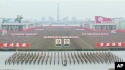 4일 평양시 김일성광장에서 개최된 ‘평양시 군민대회’