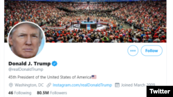 Twitter của Tổng thống Trump.