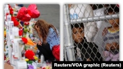 USA, Washington, El Paso remembrence to the victims of mass shooting/migrants waiting at the US-Mexico border