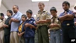 Joint meeting of Boy and Girl Scouts in Sterling, Virginia