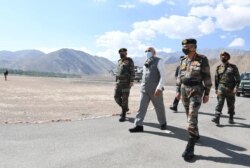 India's Prime Minister Narendra Modi visits Himalayan region of Ladakh, July 3, 2020. (India's Press Information Bureau/Handout via Reuters)