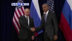 VOA60 America- President Barack Obama meets Russian President Vladimir Putin- September 29, 2015