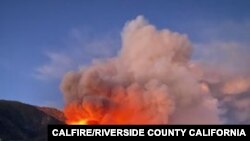 Apple Fire in Riverside County, California. August 3rd, 2020. Photo: @CALFIRERRU.