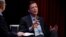 Former FBI director James Comey speaks about his book during an onstage interview with Axios Executive Editor Mike Allen at George Washington University in Washington, April 30, 2018. 
