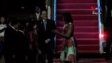 U.S. First Lady Michelle Obama Arrived in Siem Reap