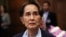 រូបឯកសារ៖ អ្នកស្រី Aung San Suu Kyi នៅពេល​ដែល​អ្នកស្រី​ជា​ មេដឹកនាំ​ប្រទេស​មីយ៉ាន់ម៉ា នៅ​តុលាការ​យុត្តិធម៌​អន្តរជាតិ​នៅ​ទីក្រុង​ឡាអេ ប្រទេស​ហូឡង់ កាលពី​ថ្ងៃទី១១ ខែធ្នូ ឆ្នាំ២០១៩។