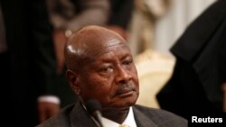 FILE - Uganda's President Yoweri Museveni.