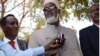 Ahmed Mohamed Madobe, leader of the Ras Kamboni militia, speaks during a meeting for the creation of a State of Jubaland in Kismayo, Somalia, Feb. 28, 2013. 