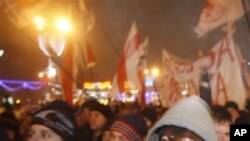 Protesters in Belarus