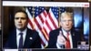 President-elect Donald Trump, right, appears remotely with attorney Todd Blanche for a sentencing hearing in the criminal case in which he was convicted on charges involving hush money, at New York Criminal Court in New York, Jan. 10, 2025. 