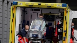Ambulanca që mendohet se transportoi Alexei Navalny-in për në spitalin Charite në Berlin, Gjermani