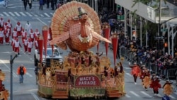 The Tom Turkey float is seen during the 95th Macy's Thanksgiving Day Parade in Manhattan, New York City, U.S., November 25, 2021. REUTERS/Brendan McDermid