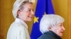 Avrupa Komisyonu Başkanı Ursula von der Leyen, Amerika Maliye Bakanı Janet Yellen'i Brüksel'de karşıladı.
