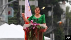 La vicepresidenta electa filipina Sara Duterte en Davao, Filipinas, el 19 de junio del 2022. 