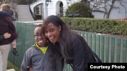 Doreen Taderera With Son Anthony At White House Easter Egg Roll.